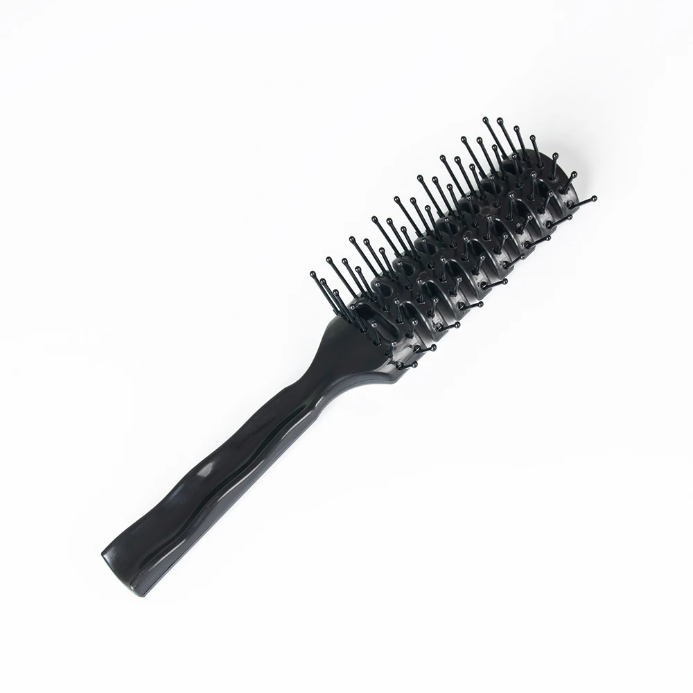 Personalized Plastic Detangling Hair Styling Brush Custom Logo Hair Care Spare Ribs Comb