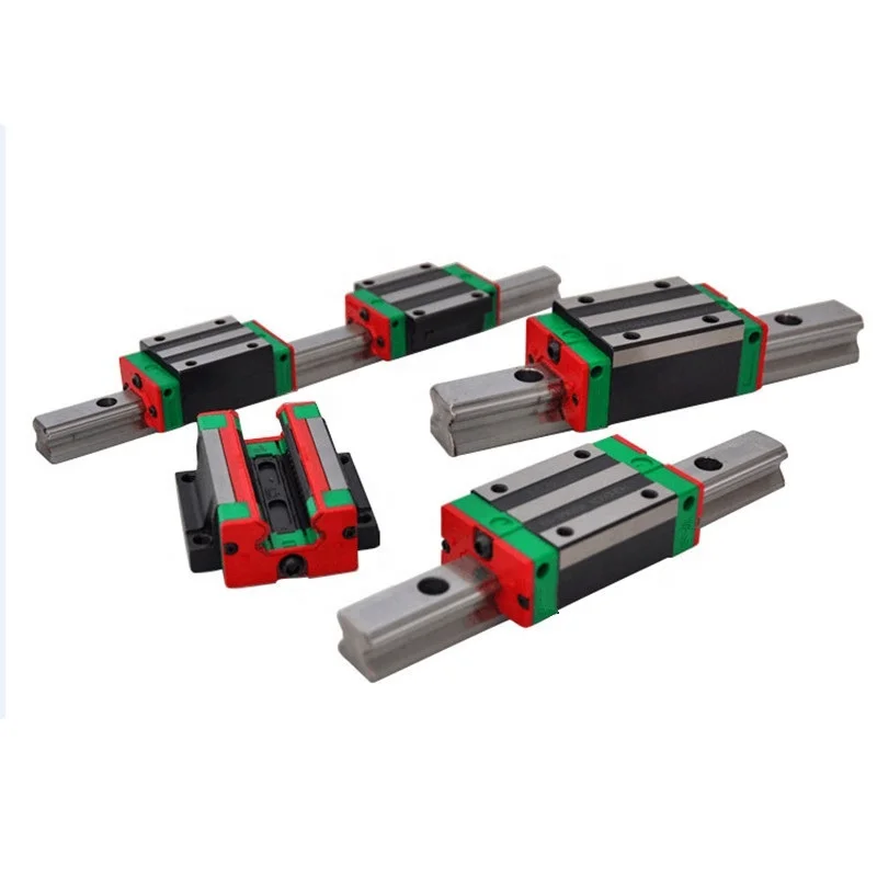 9mm 15mm 20mm 25mm Linear  Guide Rail And HgR Hgw Square  Block Bearing