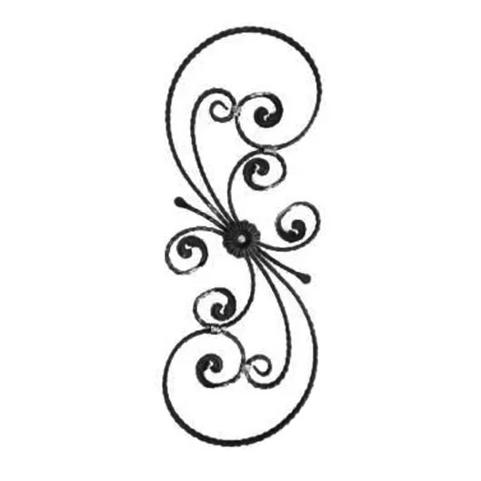 forged steel components Wrought Iron Panels Scroll Panels for balustrades