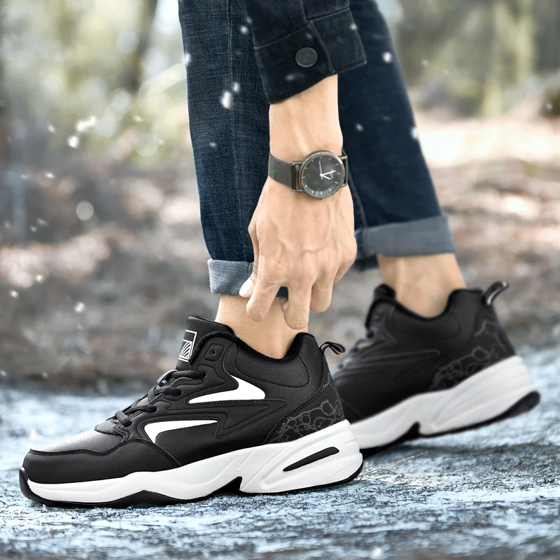 New style plus velvet warm cotton shoes wear-resistant running walking basketball casual sneakers