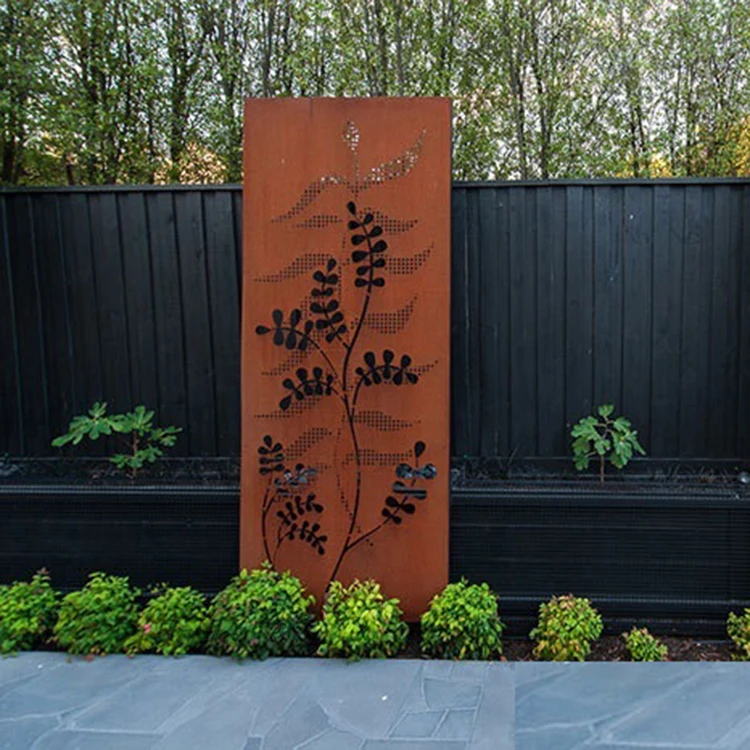 Декоративный стальной экран Corten лазерная резка металлические настенные панели для сада