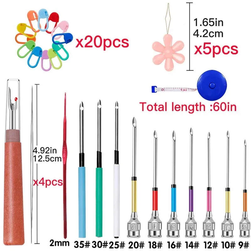 MCX-26 Hot Sale 43Pcs Punch Needle Kit Stitching Punch Needle Embroidery DIY Kit