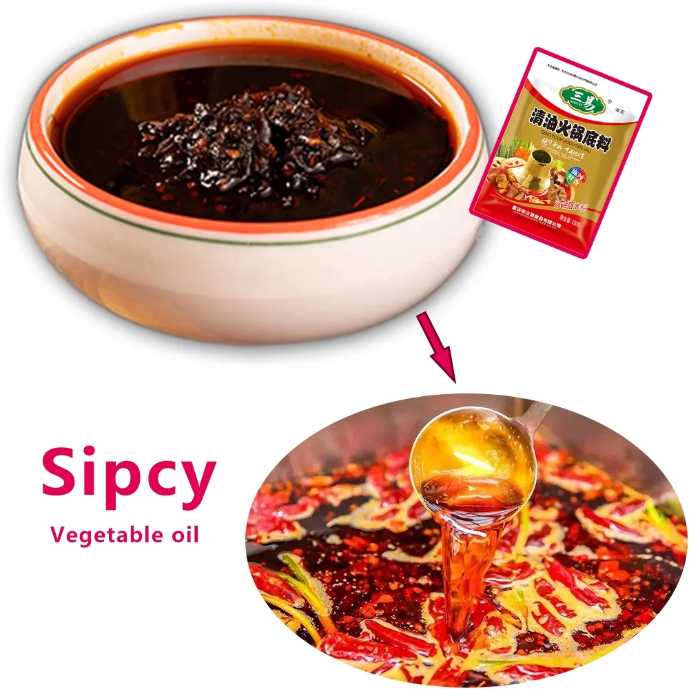 Halal Instant Mala Seasoning Vegetable Oil Hot Sauce Spicy Flavor Food HotPot Soup Base Hotpot Seasoning Material for Restaurant