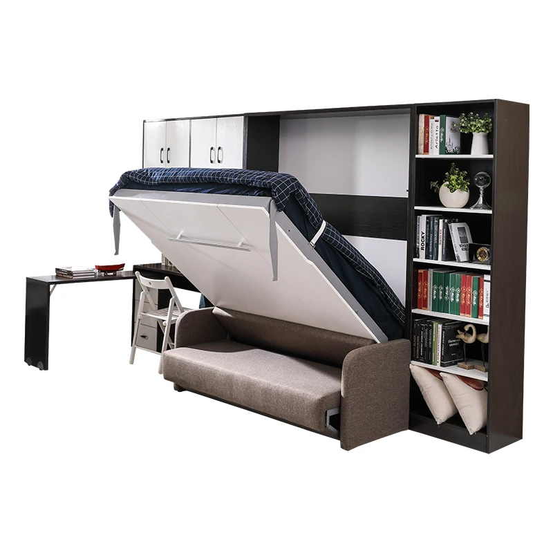 Space Save Wall Murphy Bed Hidden Folding Bed House Furniture Bedroom Set