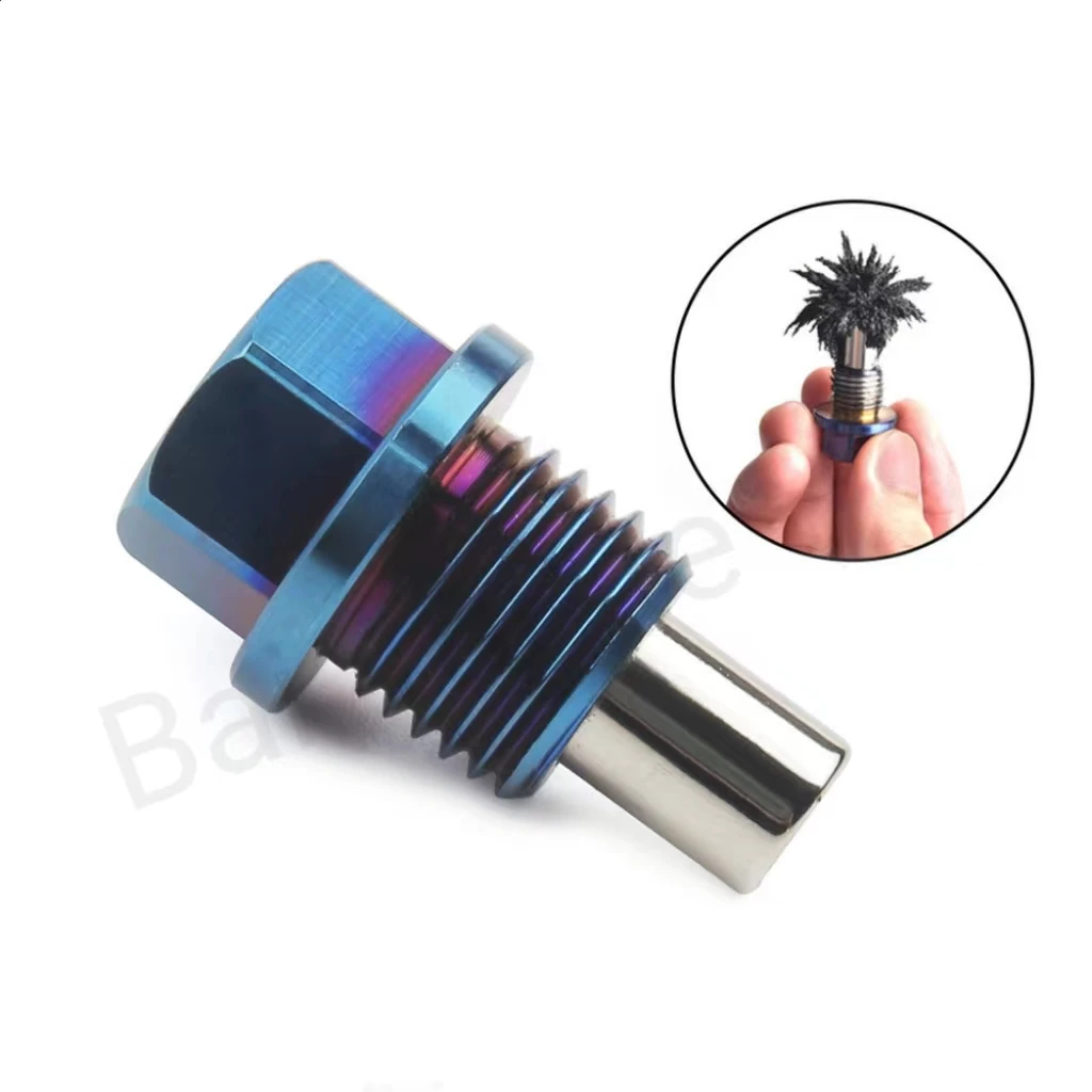 Factory Manufacture Gr5 M14x1.5 Titanium Sump Plug Bolt Magnetic for Motorcycle