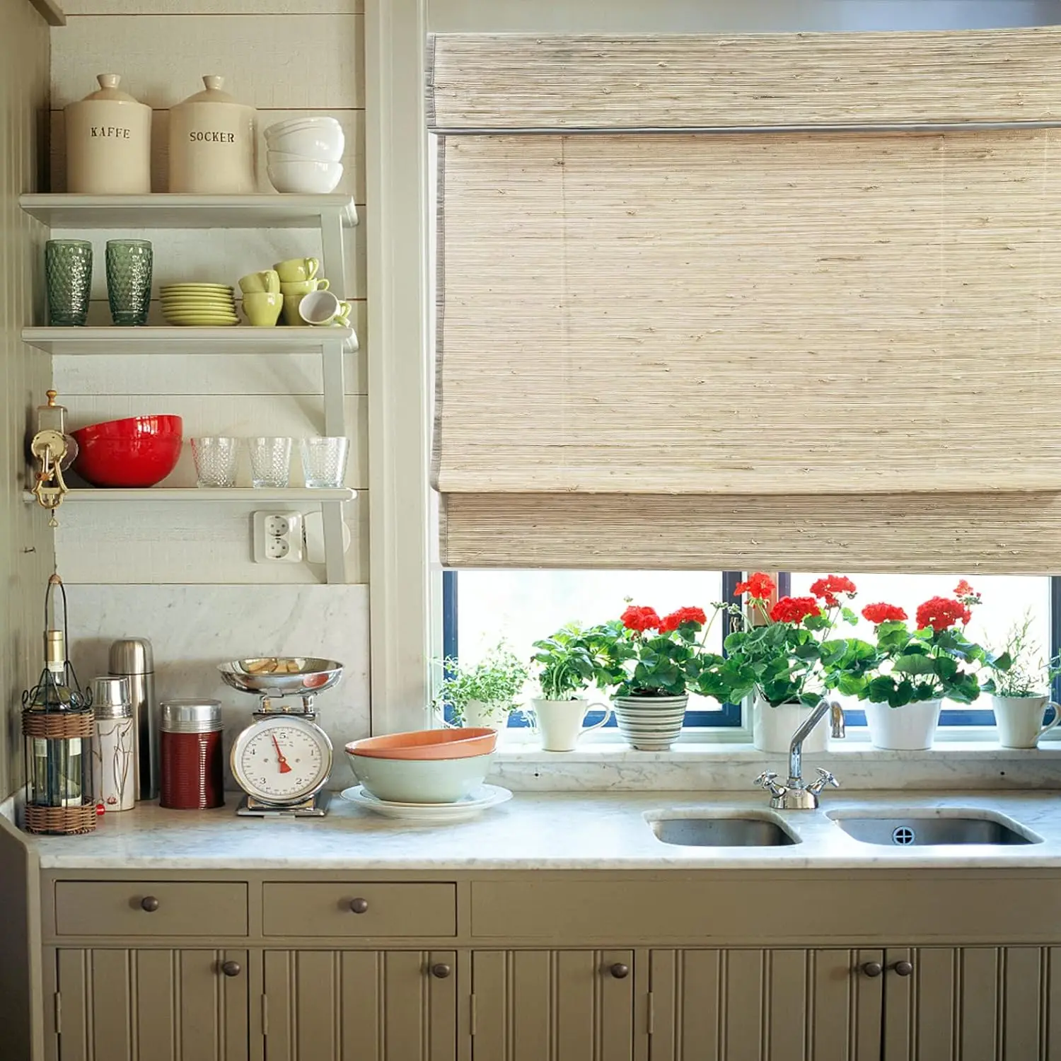 Easy Install Customized Home Hotel Decor Nature Blackout Bamboo Blind For Windows