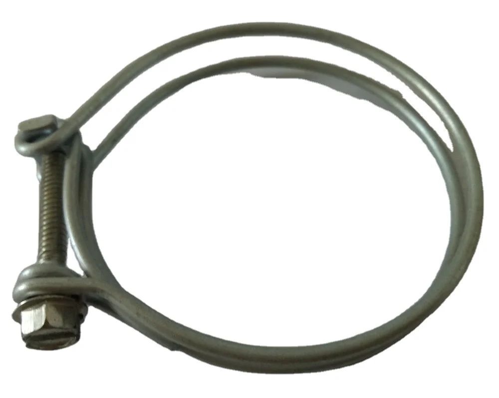 
metal stainless steel yellow zinc plated double wires hose clamp 