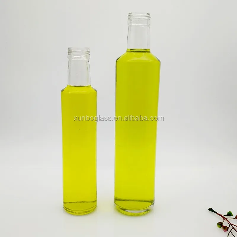 100 ml 250 ml 500 ml 750 ml 1000 ml Clear Round Shape Olive Oil Glass Bottles