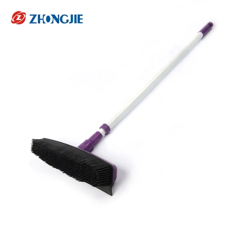 Household push brooms rubber brooms for fur and hair