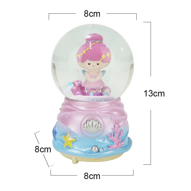 New Custom Resin Craft Snow Globe Glitter Snowball/Water Globe for Kids Gift cute girl snwo globe Home Decor souvenir gift