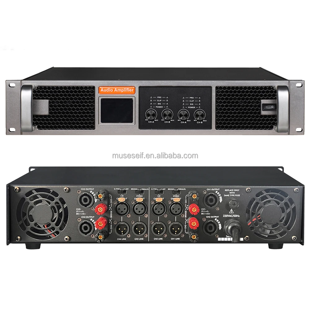 \ High Quality Class H Audio Power Amplifier RX-48 800W 4 Channel Stereo Audio Power Amplifier for Stage DJ