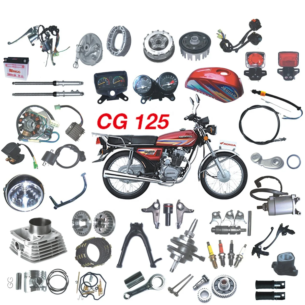 Whosale all motorcycle parts CG125cc  motorcycle spare parts and accesorios y Vende todos repuestos de motocicleta CG125
