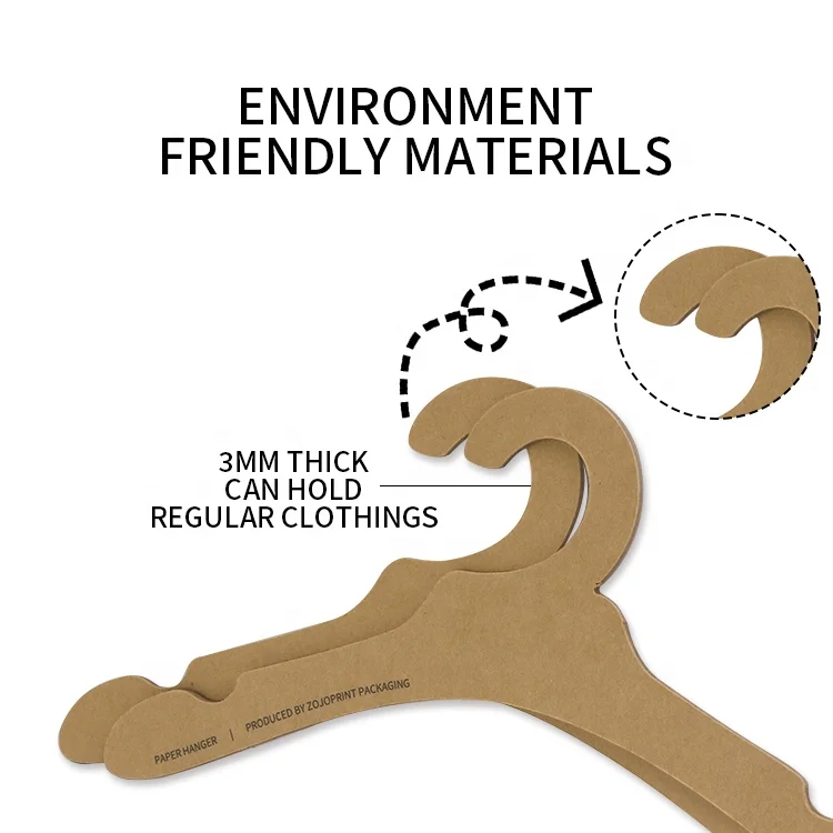 Adult Eco Recyclable Paper Cardboard Shirt Hangers Recycle Coat Hanger