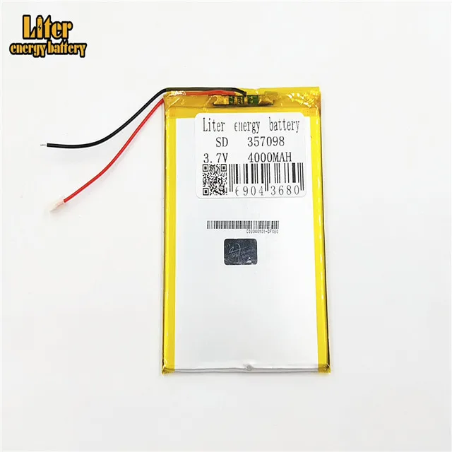 Лучшая подходящая литий-ионная полимерная батарея 3,7 в 4000 мАч перезаряжаемая литий-полимерная батарея 357098