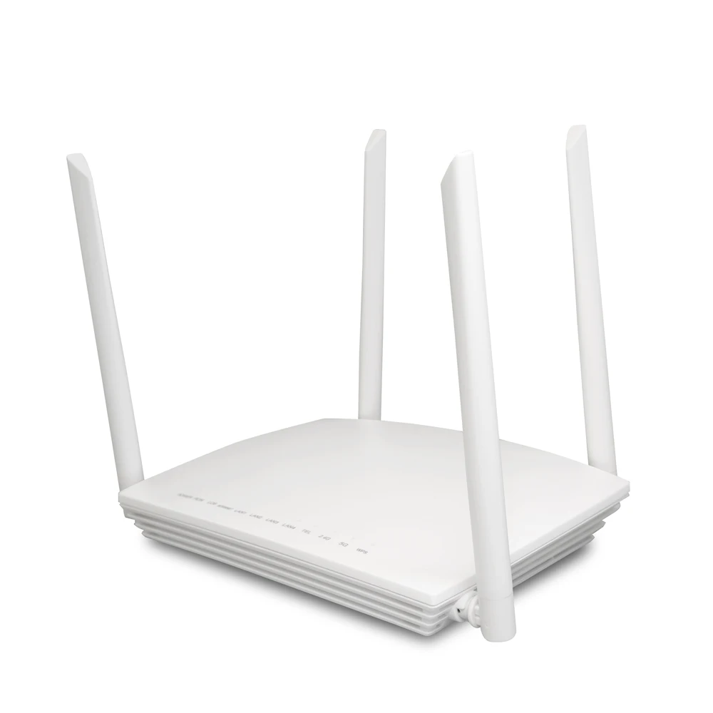 Экономичный Wi-Fi 6 модем маршрутизатор 4GE Ethernet LAN 4 порта 2 4G 5G Dualband AX1800 Wifi6 XPon ONT Dual Band