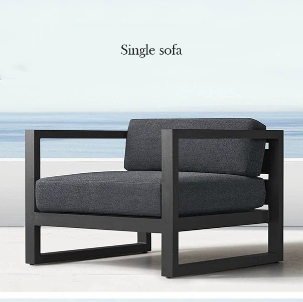
Modern simple style hotel outdoor terrace garden aluminum sofa set 