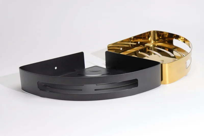 WEKIS Bathroom Extendable 3 Tier Organizer Adhesive Storage Racks Stainless Wall Mounted Shower Caddy Corner Shelf