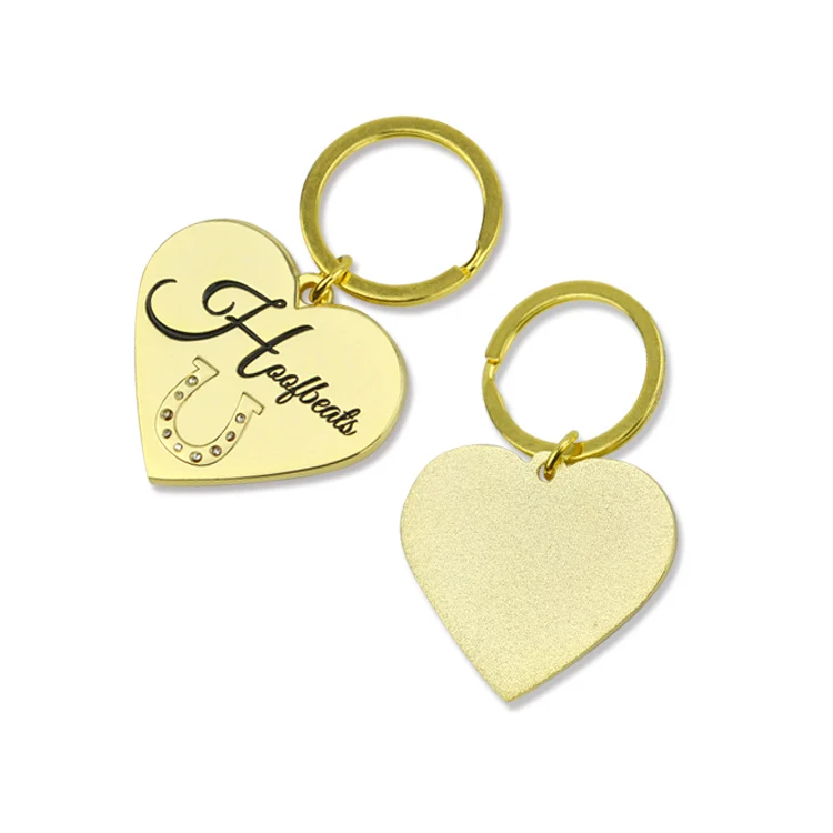 Wholesale Manufacturer Custom Metal Keychain Personnalised Love Shape Key Chain Couple Key Chain
