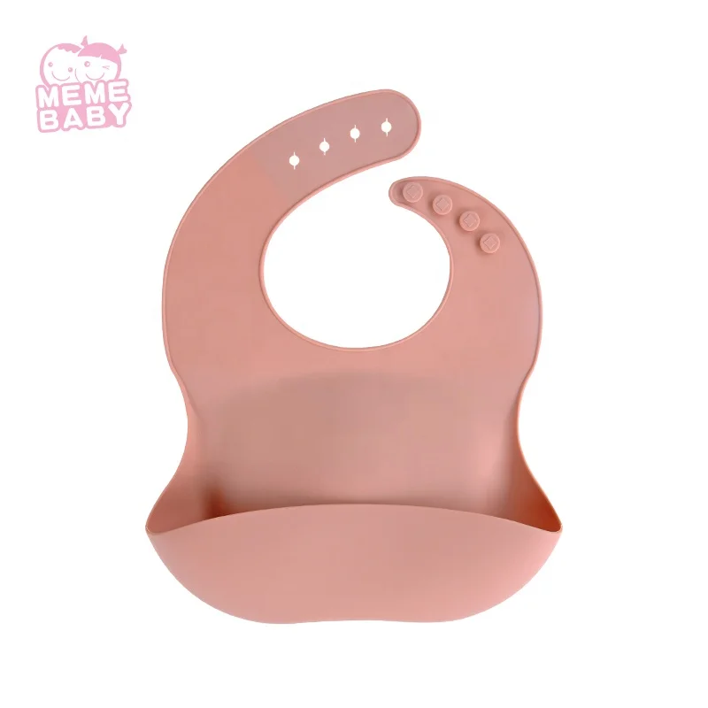 BPA Free Custom New 2020 Private Label Sustainable Feeding Big Silicone Silicon Bib Bibs For Baby Girl Infant Toddler Kids