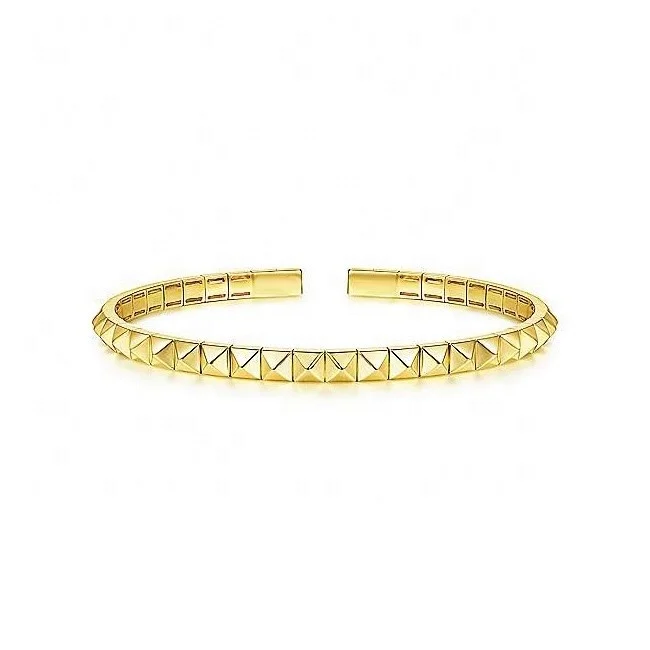 Factory 925 Sterling Silver 18K Gold Jewelry Spike Cuff Bracelet for Women 2020