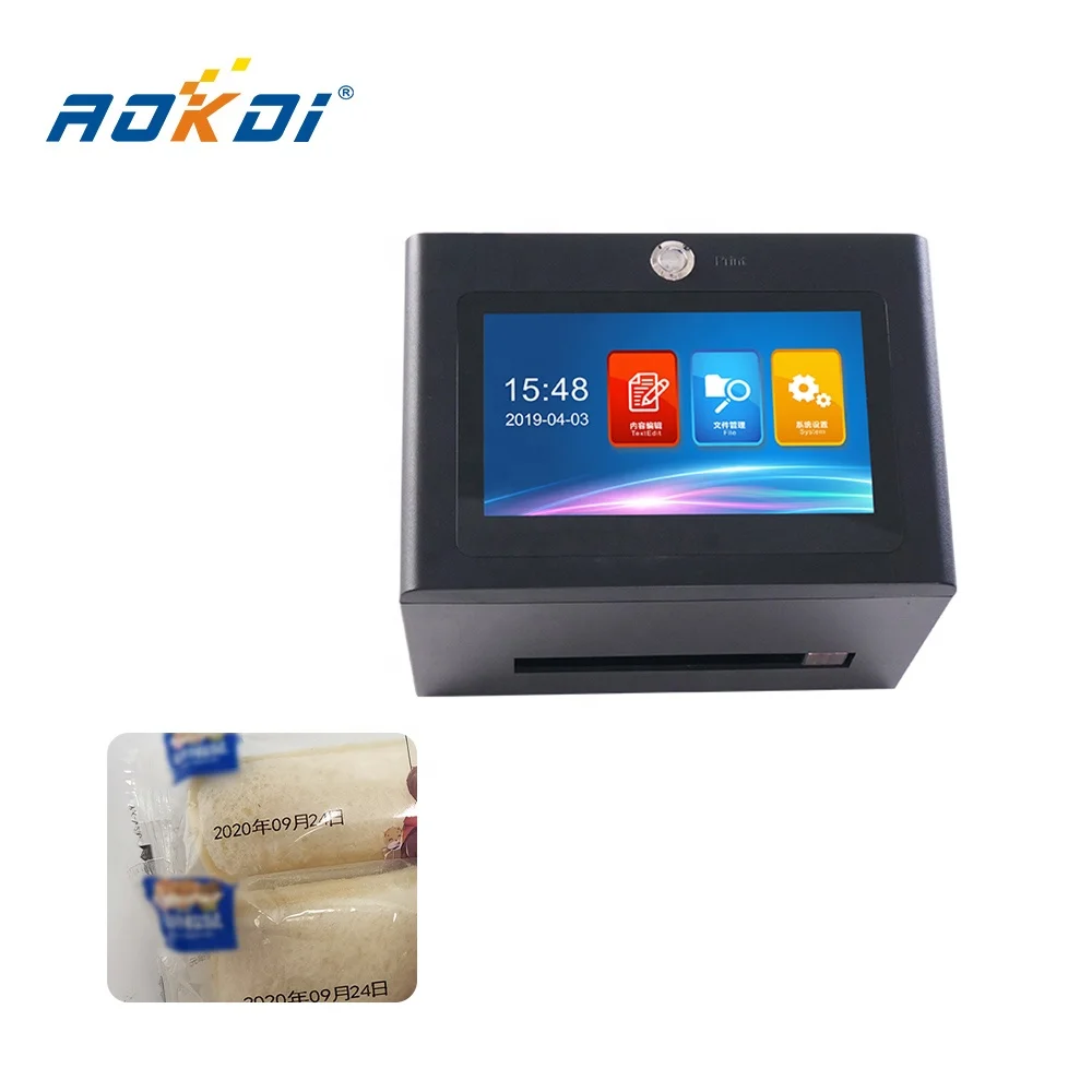 Printer Date Expiry Date Printer Automatic Flatbed Printer Continuous Expiry Date TIJ 12.7mm Printing Machine Batch Coding