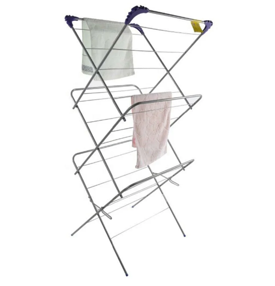 Factory UK Style 15 Meters Foldable Laundry Cloth Drying Rack Clothes Dryer Hanger Stand