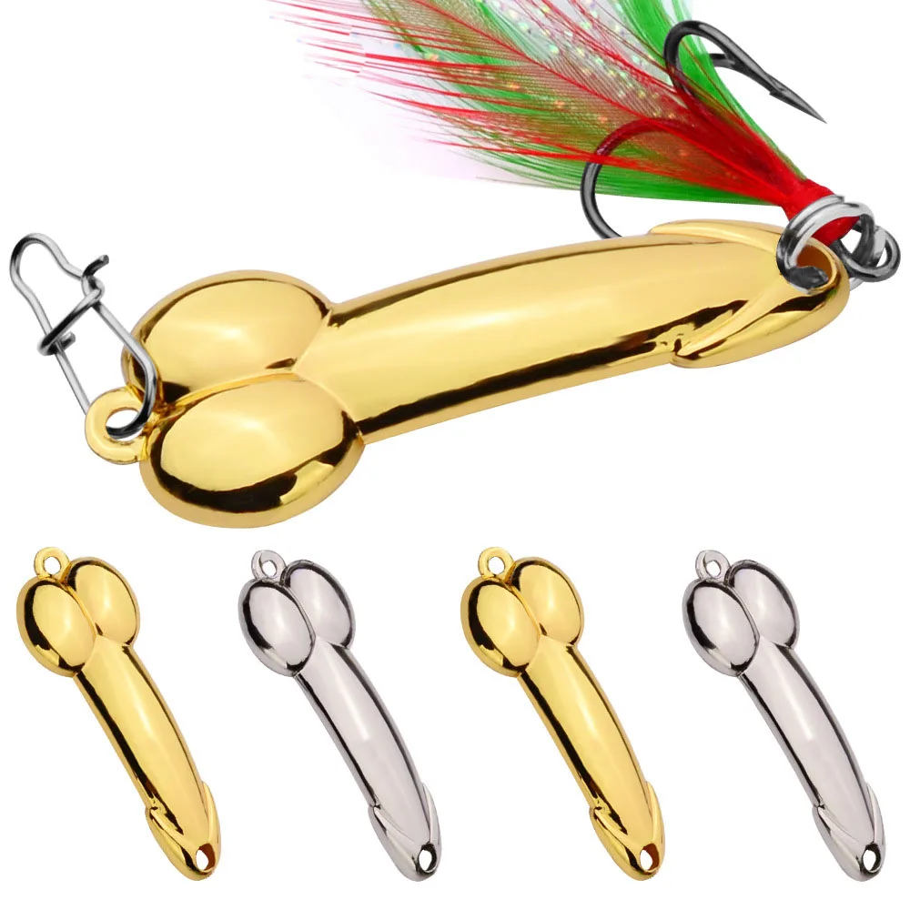 5g/10g/15g/20g/28g/35g/43g/50g Metal Spinner Jig Wobbler Gold Silver Feather Sequins Spoon Penis lure
