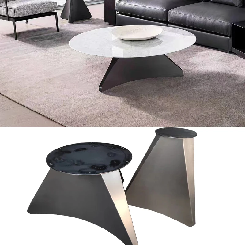 Luxury Gold Stainless Steel Round Marble Table Leg Brackets Foot Bar Foot Bracket Living Room Metal Coffee Table Base Table Legs