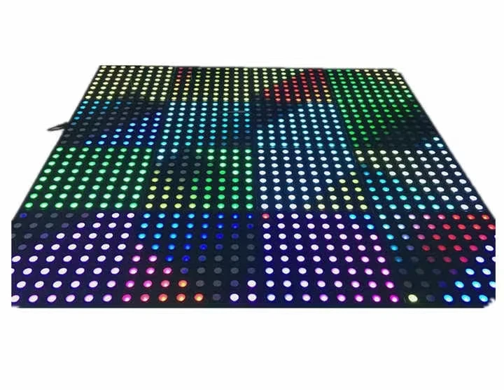 Factory Hot DMX Controlled LED Dance Floor Outdoor DJ Tempered Glass RGBW Wedding Special Effect Flash Infinity for party club