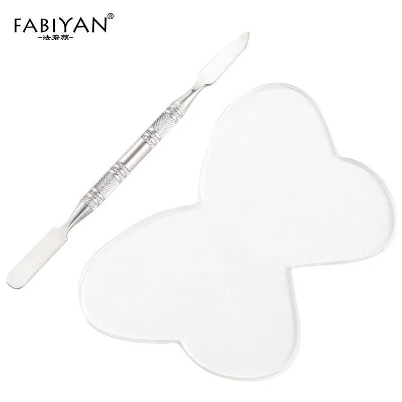 Acrylic Butterfly Mixing Palette with Spatula