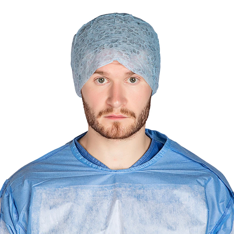 25g Spunlace Non Woven Scrub Surgical hygiene Disposable Laboratory Medical Head Cap