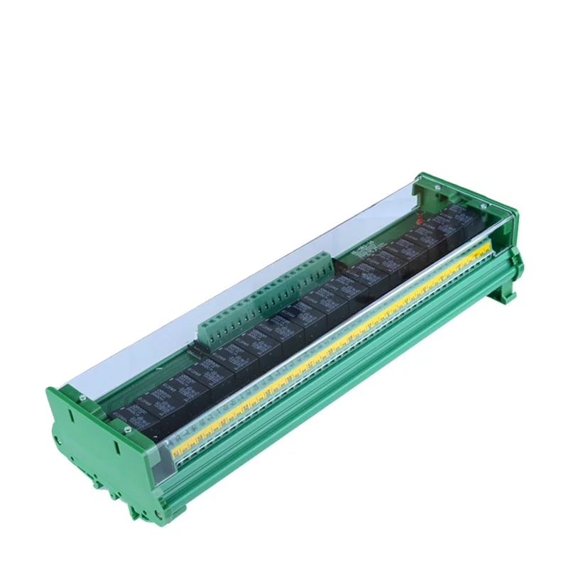 16 Channel G5LA-14 Trigger Voltage Relay Module With Cover PLC Optocoupler Relay Module DIN rail Mounting