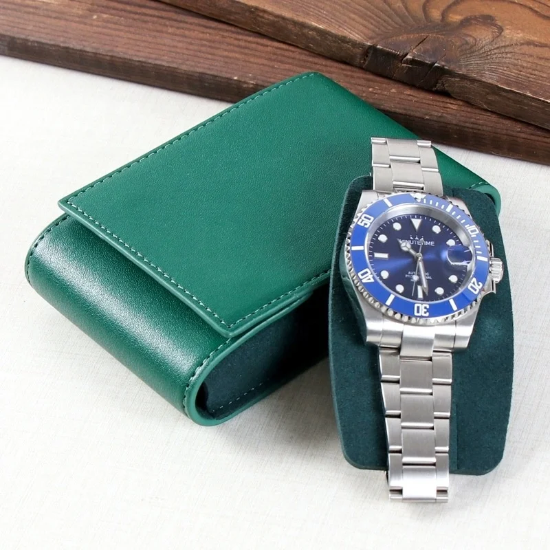 Customized leather Luxury Waterproof organizer Watch Box Strap Leather Watch Pouch Bag
