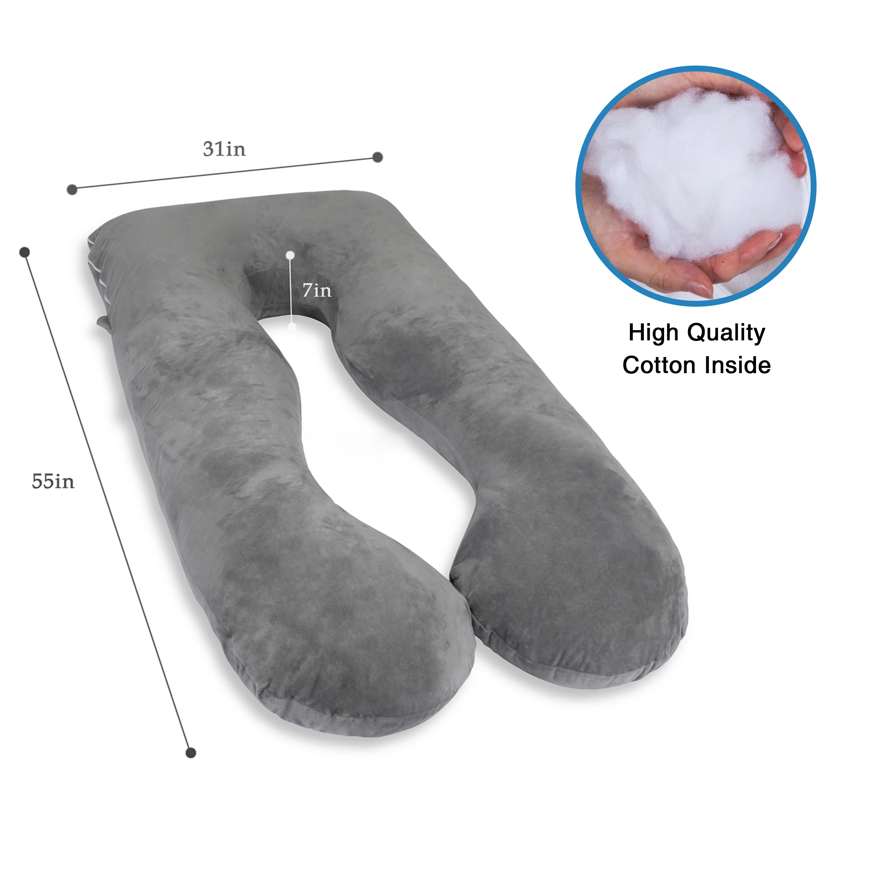 Cooling Maternity Snake Pregnancy Contour Body Pillow For Tummy Sleepers Side Sleeper U Shape Pregnancy Pillow