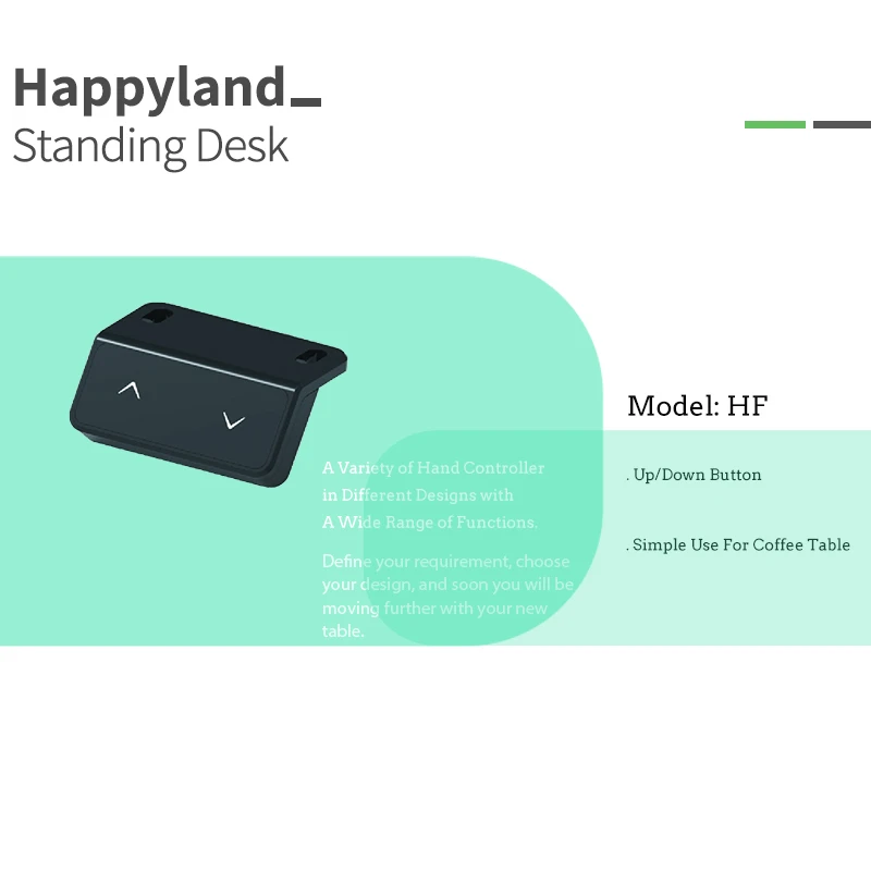 HF Hand Controller Up Down Buttons Adjustable Height Customized Logo And Color For Electric Height Adjustable Standing Desk