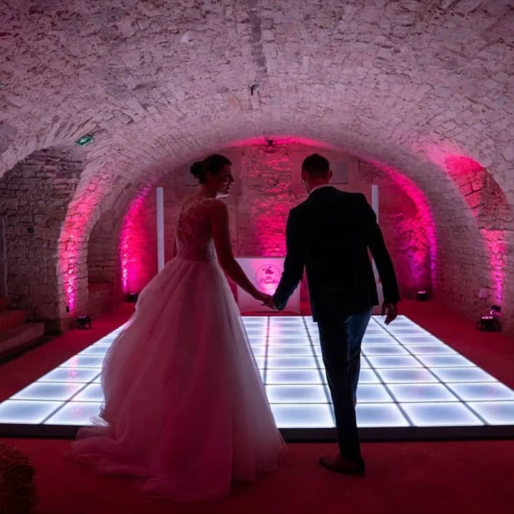 yellow 3x3 sheet indoor parts wedding diy led panels interactive glass dance floor