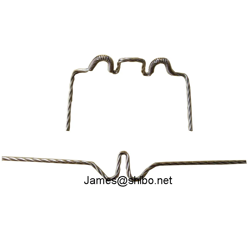 W shape tungsten evaporation spiral wire filament
