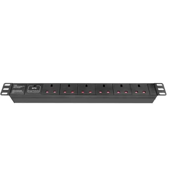 Rack mount pdu 19 inch aluminum  6 / 7 / 8 / 12 sockets 13A 250V UK PDU