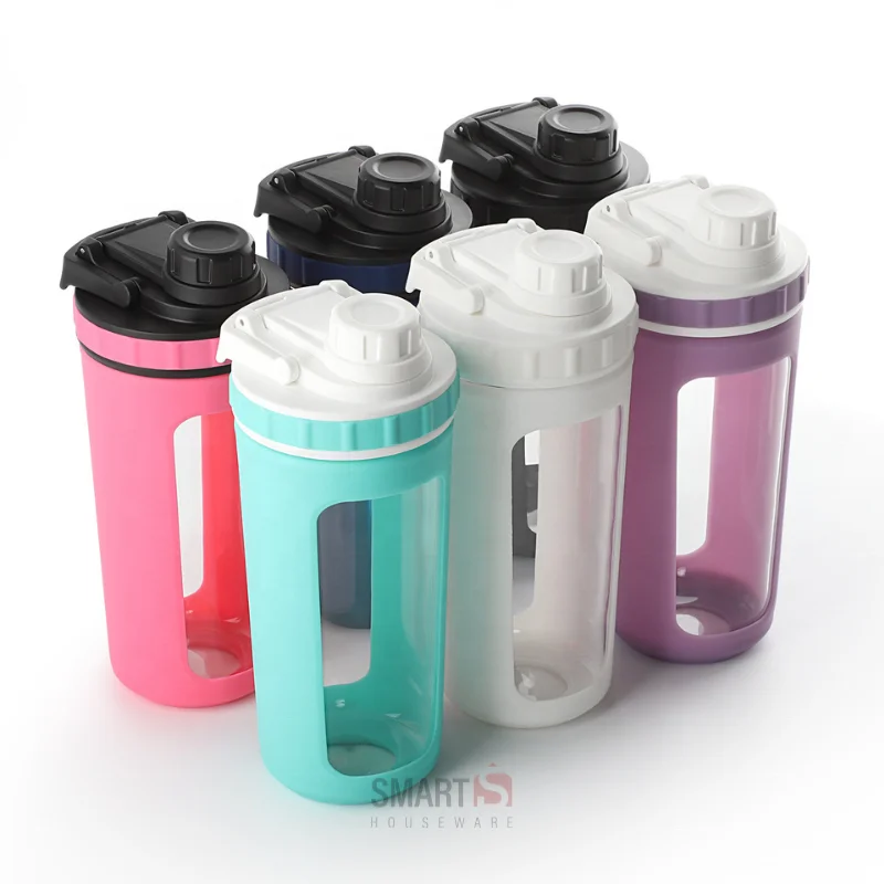 Прямая поставка продукции для 700 мл бутылка-шейкер из боросиликатного стекла с портативной