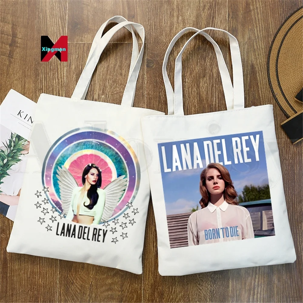 Lana Del Rey Ulzzang Graphic Clothes Fashion Graphic Cartoon Print Shopping Bags Girls Fashion Casual Package Hand Bag