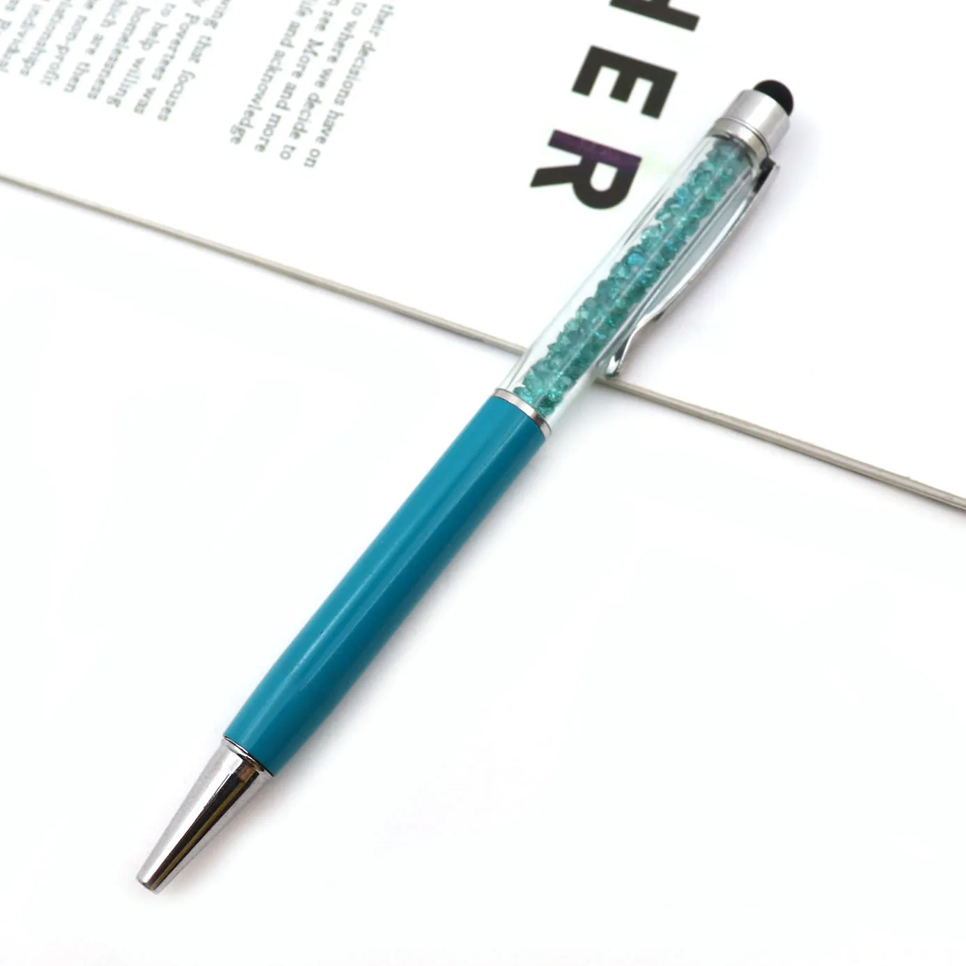 Promotional New style Metal ballpoint Advertising Stylus Crystal Pen Roller Ballpoint Pen for Gifts