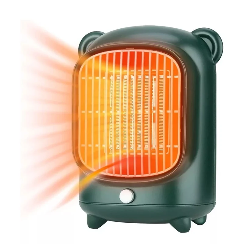 Small Portable Cute Silent Desktop PTC Ceramic Fast Heating Space Air Hot Electric Fan Heater For Home House Living Room Winter