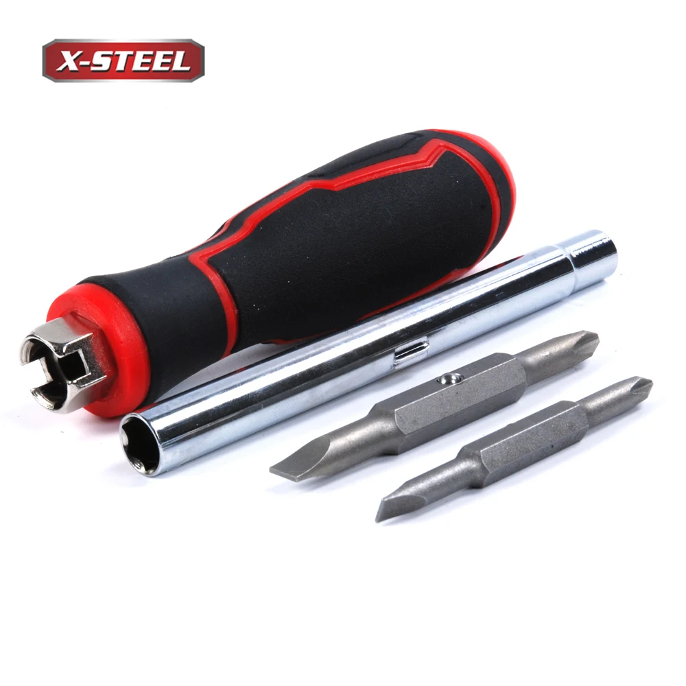 6 IN 1 Factory Direct Supply Screw Driver Repair Hand Tool Phillips Slotted Bits And Screwdriver Set