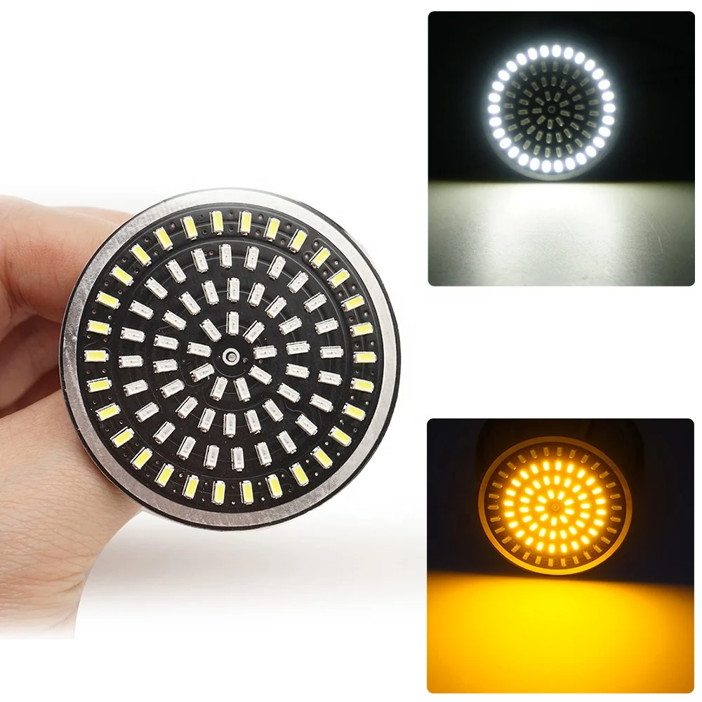 Bullet Turn Signal Indicator Light Lamp 1156 1157 LED Inserts Light for Motorcycle Harley Touring Sportster Glide Dyna FLSTF CVO