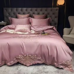 China Supplier Embroidery European Luxury Aristocratic Wedding Bedding Sets Bed Sheet With Pillows Comforter Sets
