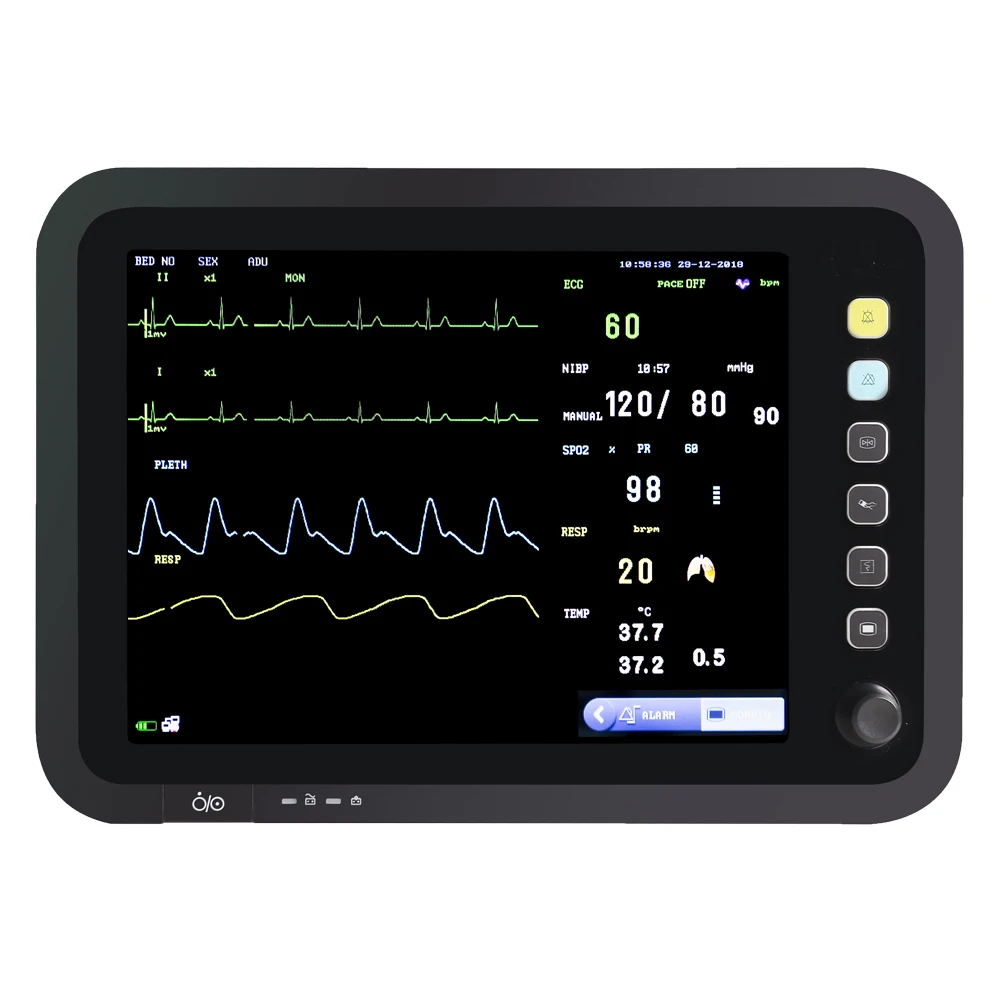 12.1 inch TFT LCD screen display ECG instrument Patient Moniter medical Hospital ICU Multipara Patient Monitoring System