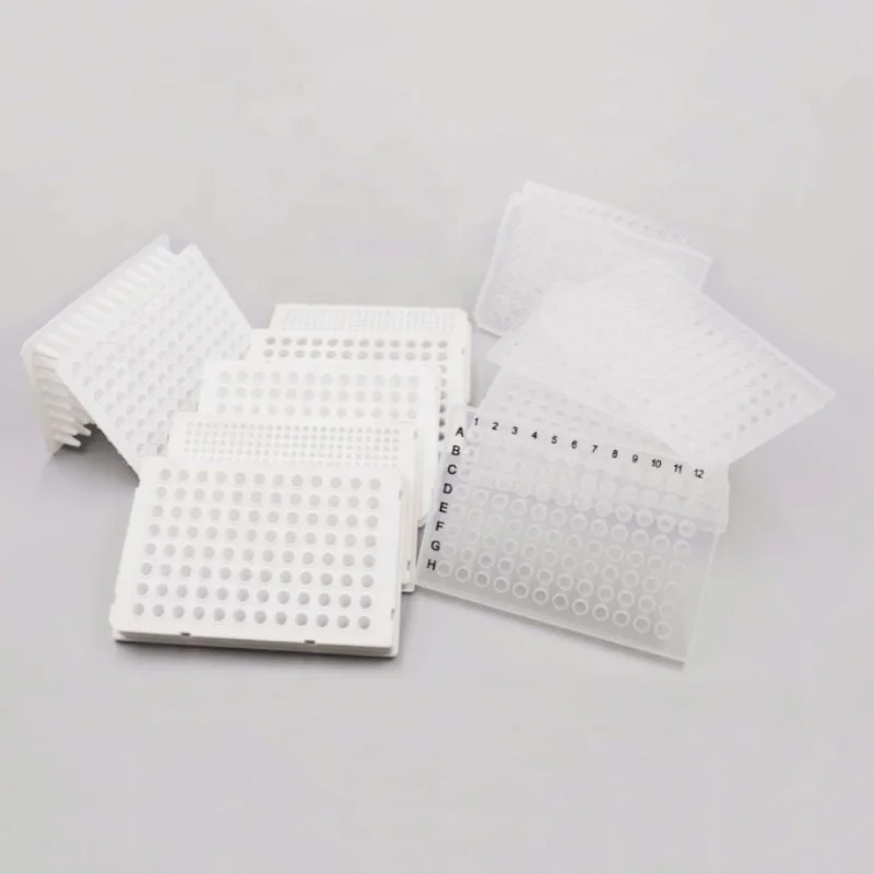 Заводская поставка, 0,2 мкл/мл, прозрачная полуоблицовочная пластина ПЦР 96 скважин