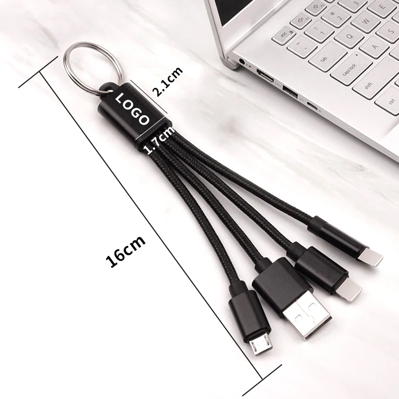Лидер продаж, рекламные Usb-гаджеты, портативное мини-зарядное устройство 5 В/2А, 3 в 1, Usb-кабель для мужчин и женщин, подарочные товары