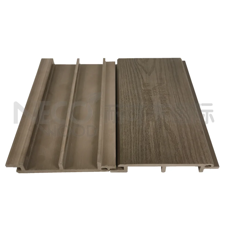 Necowood Outdoor Wpc Wall Ceiling Planks Hardwood Teak ASA Wall Panel