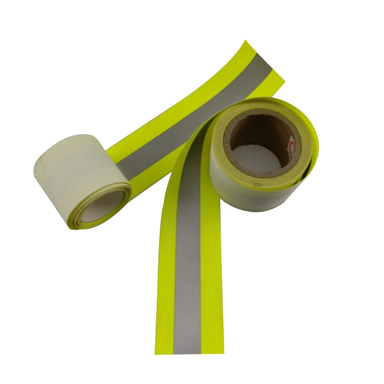 Fluorescent Flame Retardant Reflective Fabric tape for Firefighter Garments